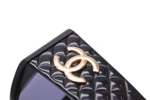 画像をギャラリービューアに読み込む, CHANEL シャネル サングラス 01450 94305 ブラックレンズ ココマーク ブラック ゴールド 美品 中古 56812