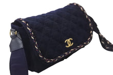 画像をギャラリービューアに読み込む, 極美品 CHANEL シャネル ショルダーバッグ ザルツブルクマトラッセ ココマーク 24番台 A91821 ネイビー ゴールド金具 中古 56819