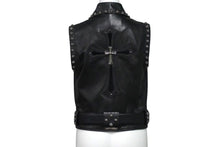 画像をギャラリービューアに読み込む, 極美品 CHROME HEARTS クロムハーツ ジレ オーダーベストクロスボールボタン CHクロスペンダント ローラーベルト S 中古 56827