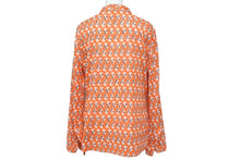 画像をギャラリービューアに読み込む, Tory Burch トリーバーチ 長袖シャツ オレンジ スパンコール ぶどう サイズ4 レディース 美品 中古 56847