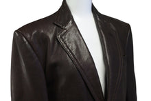 画像をギャラリービューアに読み込む, GUCCI グッチ シェリーライン テーラードジャケット ブラウン 羊革 レーヨン アウター 200327 XN256 サイズ46 美品 中古 56849