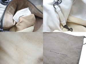 BOTTEGAVENETA ボッテガヴェネタ ハンドバッグ ショルダーバッグ イントレチャート ホワイト 125787 良品 中古 56852