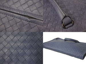 BOTTEGAVENETA ボッテガヴェネタ ビジネスバッグ VNブリーフケースイントレチャート ライトブルー 248395 良品 中古 56855