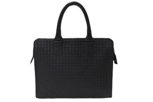 BOTTEGAVENETA ボッテガヴェネタ ビジネスバッグ VNブリーフケースイントレチャート ブラック 194669 美品 中古 56856