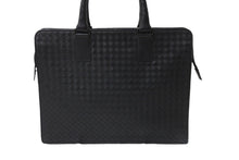 Load image into Gallery viewer, BOTTEGAVENETA ボッテガヴェネタ ビジネスバッグ VNブリーフケースイントレチャート ブラック 194669 美品 中古 56856