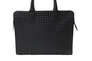 BOTTEGAVENETA ボッテガヴェネタ ビジネスバッグ VNブリーフケースイントレチャート ブラック 194669 美品 中古 56856