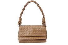 Load image into Gallery viewer, BOTTEGAVENETA ボッテガヴェネタ ワンショルダーバッグ 145555 イントレチャートブラウン レザー 美品 中古 56858