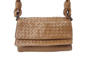 BOTTEGAVENETA ボッテガヴェネタ ワンショルダーバッグ 145555 イントレチャートブラウン レザー 美品 中古 56858