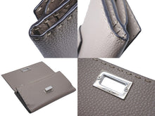 Load image into Gallery viewer, FENDI フェンディ 長財布 8M0308 ピーカブー セレリア グレージュ レザー シルバー金具 美品 中古 56867