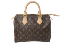 画像をギャラリービューアに読み込む, LOUIS VUITTON ルイヴィトン ハンドバッグ スピーディ25 モノグラム M41109 ブラウン ゴールド金具 美品 中古 56878