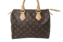 画像をギャラリービューアに読み込む, LOUIS VUITTON ルイヴィトン ハンドバッグ スピーディ25 モノグラム M41109 ブラウン ゴールド金具 美品 中古 56878
