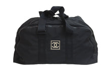 画像をギャラリービューアに読み込む, CHANEL シャネル ボストンバッグ スポーツライン 7番台 ココマーク ブラック ナイロン ブラック金具 美品 中古 56887