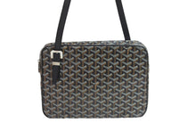 Load image into Gallery viewer, 極美品 GOYARD ゴヤール ヨナGM ショルダーバッグ ブラック レザー コーティングキャンバス シルバー金具 中古 56891
