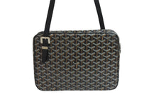 Load image into Gallery viewer, 極美品 GOYARD ゴヤール ヨナGM ショルダーバッグ ブラック レザー コーティングキャンバス シルバー金具 中古 56891