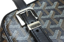Load image into Gallery viewer, 極美品 GOYARD ゴヤール ヨナGM ショルダーバッグ ブラック レザー コーティングキャンバス シルバー金具 中古 56891