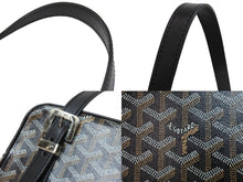 Load image into Gallery viewer, 極美品 GOYARD ゴヤール ヨナGM ショルダーバッグ ブラック レザー コーティングキャンバス シルバー金具 中古 56891