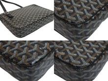 Load image into Gallery viewer, 極美品 GOYARD ゴヤール ヨナGM ショルダーバッグ ブラック レザー コーティングキャンバス シルバー金具 中古 56891