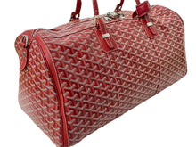 画像をギャラリービューアに読み込む, 極美品 GOYARD ゴヤール クロワジュール50 ボストンバッグ ヘリンボーン PVC コーティングキャンバス レッド 中古 56892
