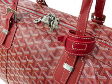 画像をギャラリービューアに読み込む, 極美品 GOYARD ゴヤール クロワジュール50 ボストンバッグ ヘリンボーン PVC コーティングキャンバス レッド 中古 56892