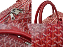 画像をギャラリービューアに読み込む, 極美品 GOYARD ゴヤール クロワジュール50 ボストンバッグ ヘリンボーン PVC コーティングキャンバス レッド 中古 56892