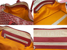 画像をギャラリービューアに読み込む, 極美品 GOYARD ゴヤール クロワジュール50 ボストンバッグ ヘリンボーン PVC コーティングキャンバス レッド 中古 56892
