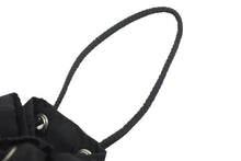 Load image into Gallery viewer, PRADA プラダ ポーチ ポシェット 巾着 トライアングルロゴ ナイロン ブラック シルバー金具 美品 中古 56901