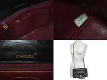 画像をギャラリービューアに読み込む, CHANEL シャネル マトラッセ チェーン ショルダーバッグ 4番台 ラムスキン フルフラップ ブラック ゴールド金具 美品 中古 56911