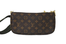 画像をギャラリービューアに読み込む, LOUIS VUITTON ルイヴィトン ショルダーバッグ M44813 ミュルティ ポシェット アクセソワール マロン カーキ 美品 中古 56916