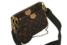 画像をギャラリービューアに読み込む, LOUIS VUITTON ルイヴィトン ショルダーバッグ M44813 ミュルティ ポシェット アクセソワール マロン カーキ 美品 中古 56916