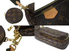 画像をギャラリービューアに読み込む, LOUIS VUITTON ルイヴィトン ショルダーバッグ M44813 ミュルティ ポシェット アクセソワール マロン カーキ 美品 中古 56916