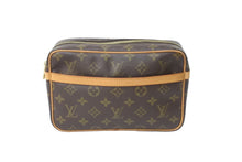 画像をギャラリービューアに読み込む, LOUIS VUITTON ルイヴィトン クラッチバッグ M51847 コンピエーニュ 23 ブラウン ゴールド金具 美品 中古 56921