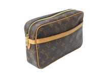 画像をギャラリービューアに読み込む, LOUIS VUITTON ルイヴィトン クラッチバッグ M51847 コンピエーニュ 23 ブラウン ゴールド金具 美品 中古 56921