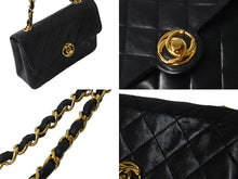 画像をギャラリービューアに読み込む, CHANEL シャネル ミニマトラッセ チェーン ショルダーバッグ 0番台 ラムスキン サークル ココマーク ブラック ロゴ 美品 中古 56924