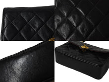 画像をギャラリービューアに読み込む, CHANEL シャネル ミニマトラッセ チェーン ショルダーバッグ 0番台 ラムスキン サークル ココマーク ブラック ロゴ 美品 中古 56924