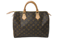 画像をギャラリービューアに読み込む, LOUIS VUITTON ルイヴィトン モノグラム スピーディ30 ボストンバッグ ブラウン ハンドバッグ 鞄 ロゴ M41526 美品 中古 56925