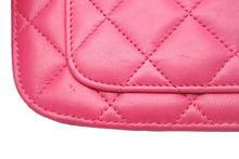 画像をギャラリービューアに読み込む, CHANEL シャネル マトラッセ カードケース 19番台 ピンク カーフスキン ココマーク ロゴ 小物入れ シルバー金具 美品 中古 56929