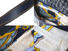 Load image into Gallery viewer, 極美品 Christian Dior クリスチャンディオール ワンショルダーバッグ サドルバッグ トロッター柄 キャンバス ネイビー 中古 56955