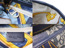 Load image into Gallery viewer, 極美品 Christian Dior クリスチャンディオール ワンショルダーバッグ サドルバッグ トロッター柄 キャンバス ネイビー 中古 56955
