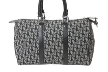 画像をギャラリービューアに読み込む, Christian Dior クリスチャンディオール トロッター 35cm ボストンバッグ BO A 0043 ブラック シルバー金具 中古 良品 56961