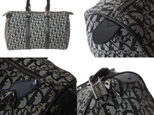 画像をギャラリービューアに読み込む, Christian Dior クリスチャンディオール トロッター 35cm ボストンバッグ BO A 0043 ブラック シルバー金具 中古 良品 56961
