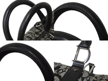画像をギャラリービューアに読み込む, Christian Dior クリスチャンディオール トロッター 35cm ボストンバッグ BO A 0043 ブラック シルバー金具 中古 良品 56961