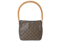画像をギャラリービューアに読み込む, LOUIS VUITTON ルイヴィトン モノグラム ルーピング MM ショルダーバッグ M51146 ブラウン PVC ワンショルダー 美品 中古 56965