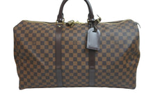 画像をギャラリービューアに読み込む, LOUIS VUITTON ルイヴィトン ダミエ キーポル50 ボストンバッグ N41427 コーティングキャンバス ブラウン 美品 中古 56971