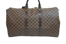画像をギャラリービューアに読み込む, LOUIS VUITTON ルイヴィトン ダミエ キーポル50 ボストンバッグ N41427 コーティングキャンバス ブラウン 美品 中古 56971