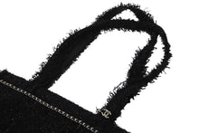 画像をギャラリービューアに読み込む, 極美品 CHANEL シャネル ロケット モチーフ ツイード トートバッグ 24番台 ブラック ラメ ココマーク チェーン A94656 中古 56985