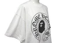 画像をギャラリービューアに読み込む, A BATHING APE アベイシングエイプ×Chrome Hearts クロムハーツ コラボ 半袖Tシャツ L ホワイト ブラック 美品 中古 56999