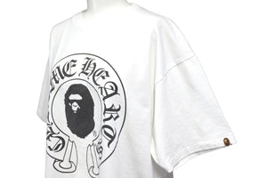 A BATHING APE アベイシングエイプ×Chrome Hearts クロムハーツ コラボ 半袖Tシャツ L ホワイト ブラック 美品 中古 56999