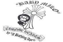 画像をギャラリービューアに読み込む, A BATHING APE アベイシングエイプ×Chrome Hearts クロムハーツ コラボ 半袖Tシャツ L ホワイト ブラック 美品 中古 56999