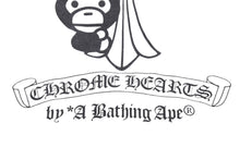 画像をギャラリービューアに読み込む, A BATHING APE アベイシングエイプ×Chrome Hearts クロムハーツ コラボ 半袖Tシャツ L ホワイト ブラック 美品 中古 56999