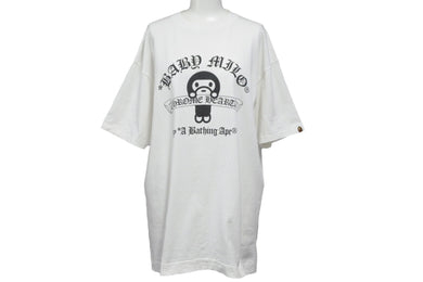 A BATHING APE アベイシングエイプ×Chrome Hearts クロムハーツ コラボ 半袖Tシャツ L ホワイト ブラック 美品 中古 57000